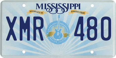 MS license plate XMR480