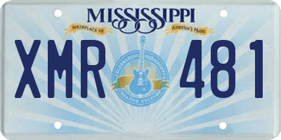 MS license plate XMR481