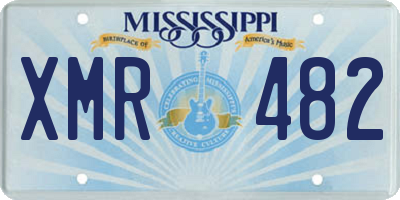 MS license plate XMR482