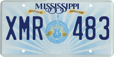 MS license plate XMR483