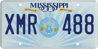 MS license plate XMR488