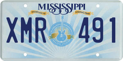 MS license plate XMR491