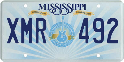 MS license plate XMR492