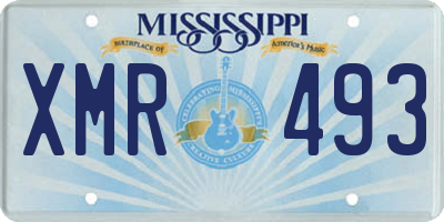 MS license plate XMR493