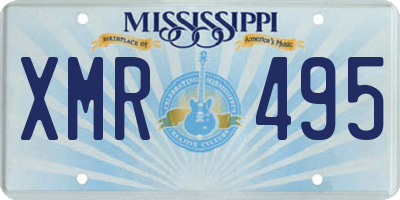MS license plate XMR495