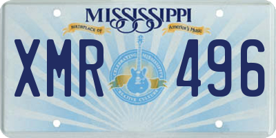 MS license plate XMR496