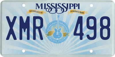 MS license plate XMR498