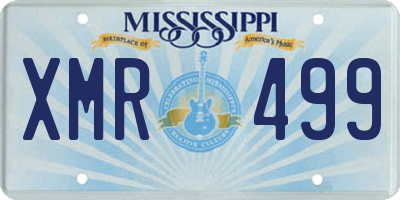 MS license plate XMR499