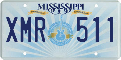 MS license plate XMR511