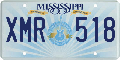 MS license plate XMR518