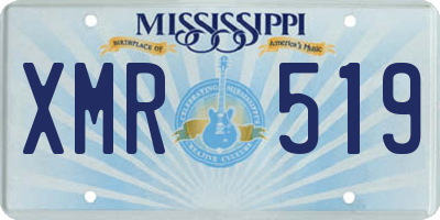 MS license plate XMR519