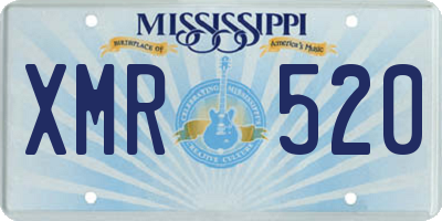 MS license plate XMR520