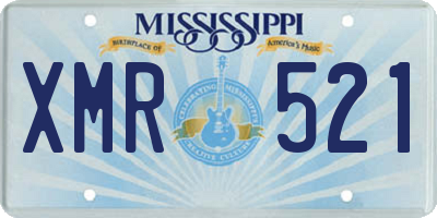 MS license plate XMR521