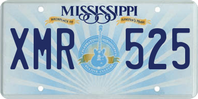 MS license plate XMR525