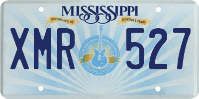 MS license plate XMR527