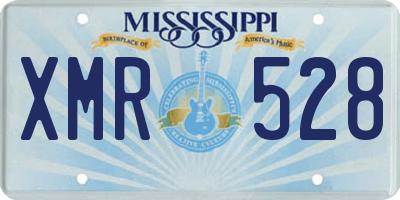 MS license plate XMR528