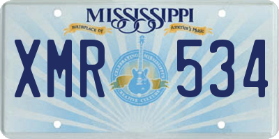 MS license plate XMR534