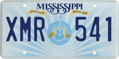 MS license plate XMR541
