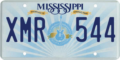 MS license plate XMR544