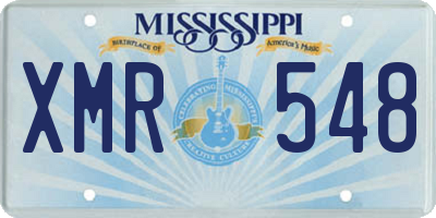 MS license plate XMR548