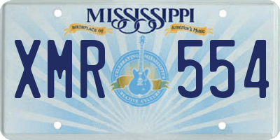 MS license plate XMR554