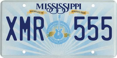 MS license plate XMR555