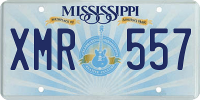 MS license plate XMR557
