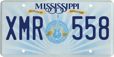 MS license plate XMR558