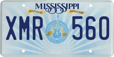 MS license plate XMR560