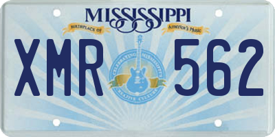 MS license plate XMR562