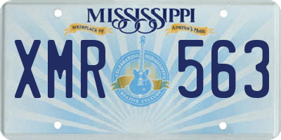 MS license plate XMR563
