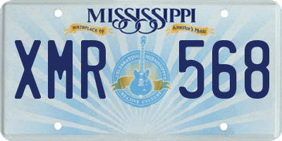 MS license plate XMR568