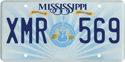 MS license plate XMR569