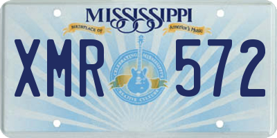 MS license plate XMR572