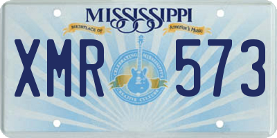 MS license plate XMR573