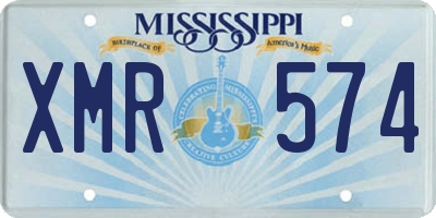 MS license plate XMR574