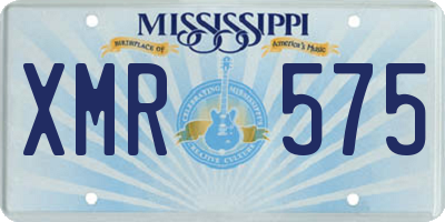 MS license plate XMR575