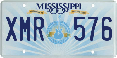 MS license plate XMR576