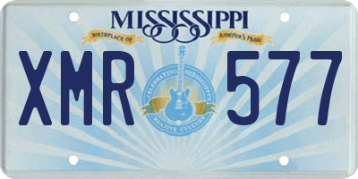 MS license plate XMR577