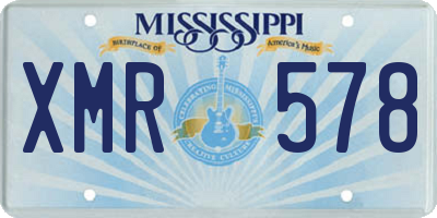 MS license plate XMR578