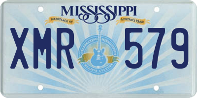 MS license plate XMR579