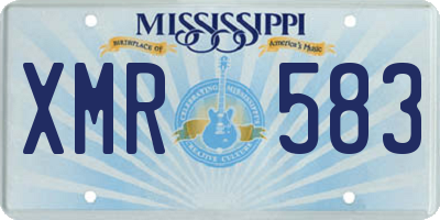 MS license plate XMR583