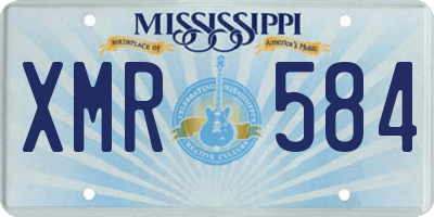 MS license plate XMR584