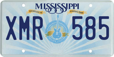 MS license plate XMR585