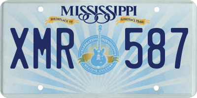 MS license plate XMR587