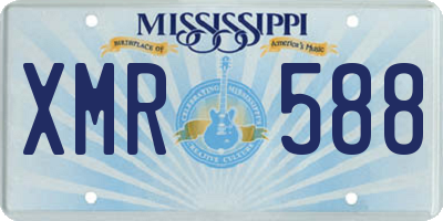 MS license plate XMR588