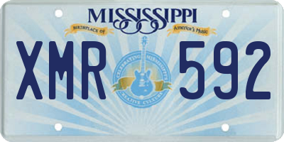 MS license plate XMR592