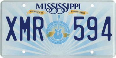 MS license plate XMR594