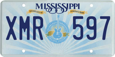 MS license plate XMR597
