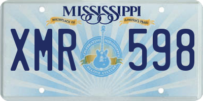 MS license plate XMR598